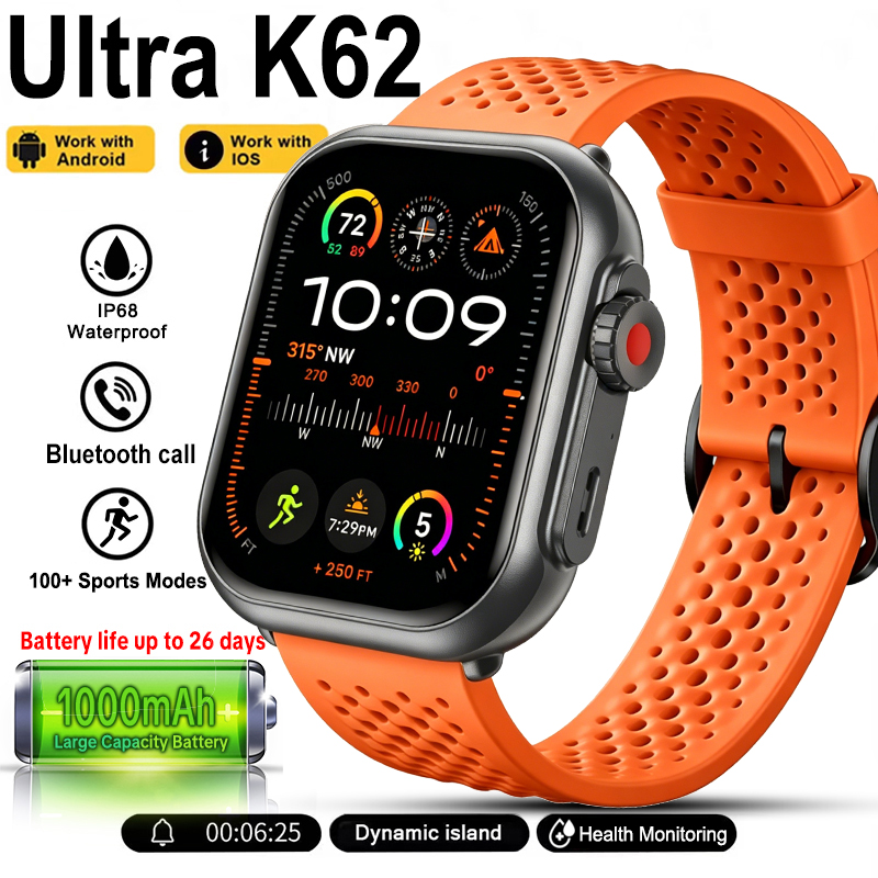 New Watch Ultra K62 Smartwatch - Aquatic Sports Performance 评论和价格