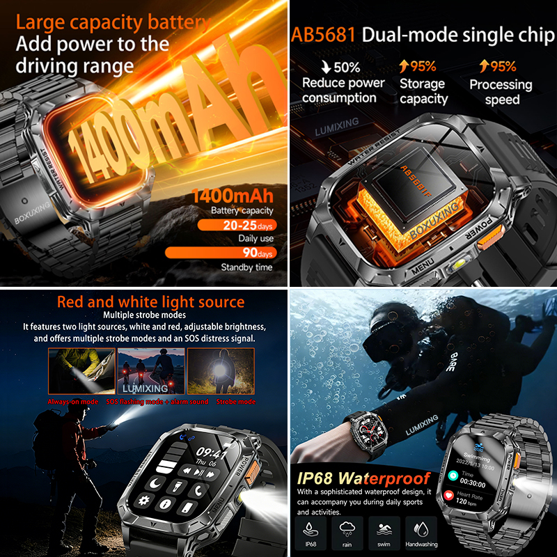 New 1400 mAh Battery Military  - Aquatic Sports Performance 评论和价格