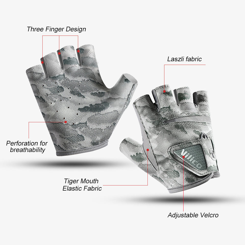 1Pair Fishing Gloves,Fingerles - Spearfishing Glove 评论和价格